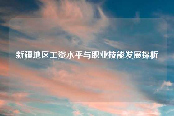 新疆地区工资水平与职业技能发展探析
