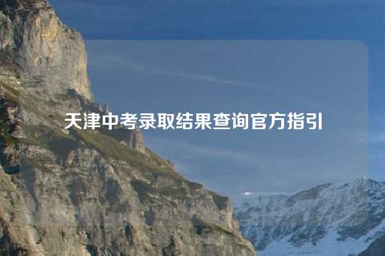 天津中考录取结果查询官方指引
