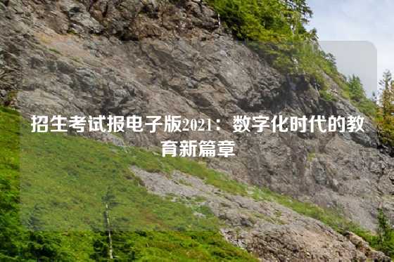 招生考试报电子版2021：数字化时代的教育新篇章