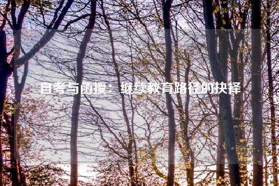自考与函授：继续教育路径的抉择